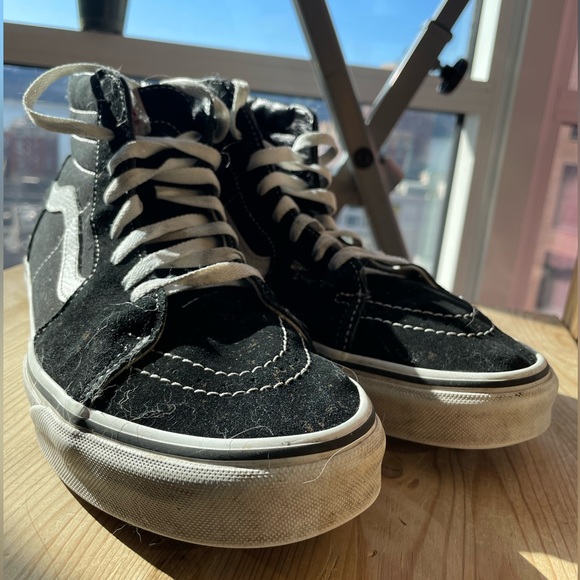 Vans Skateboard Shoe Off The Wall Hi Top Size 10.5 Men/9 Suede Canvas Bl… - Picture 10 of 15